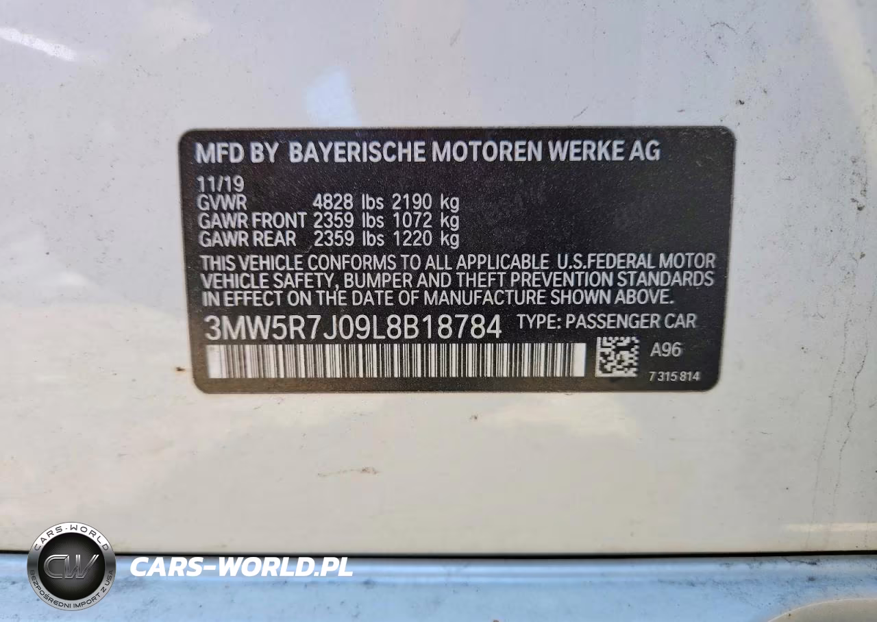 2020 BMW 330Xi VIN:3MW5R7J09L8B18784 - 12