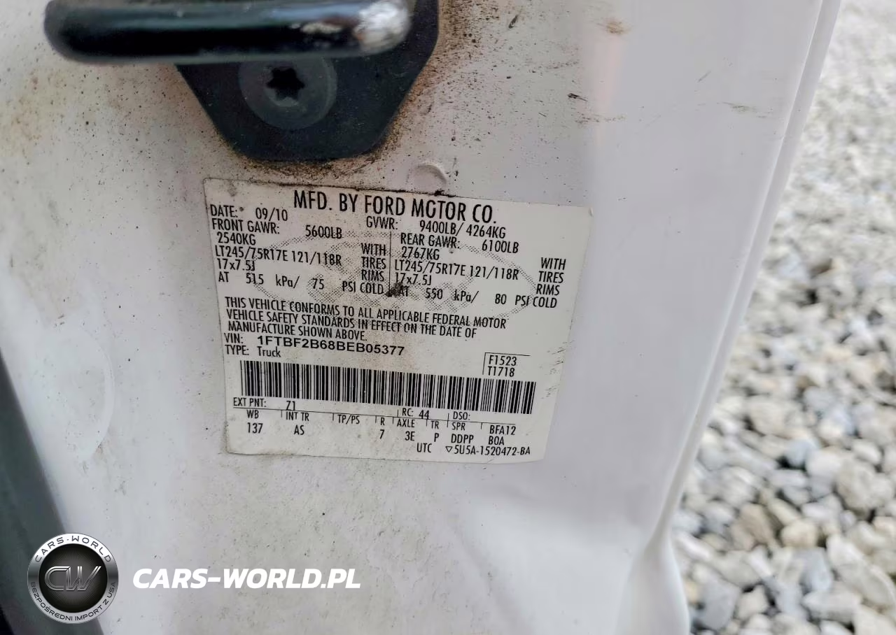 2011 Ford F250 Super Duty VIN:1FTBF2B68BEB05377 - 12