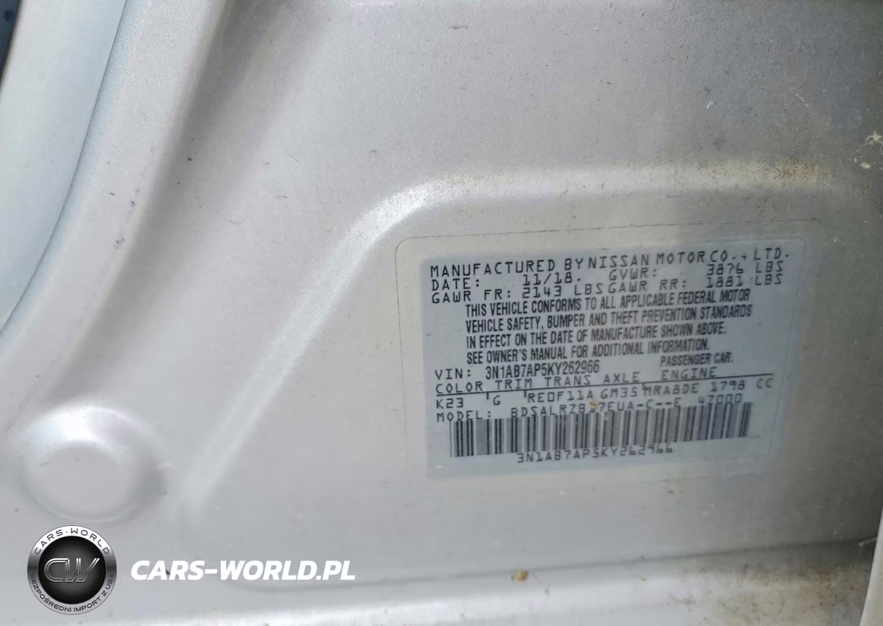 2019 Nissan Sentra Sr VIN:3N1AB7AP5KY262966 - 13