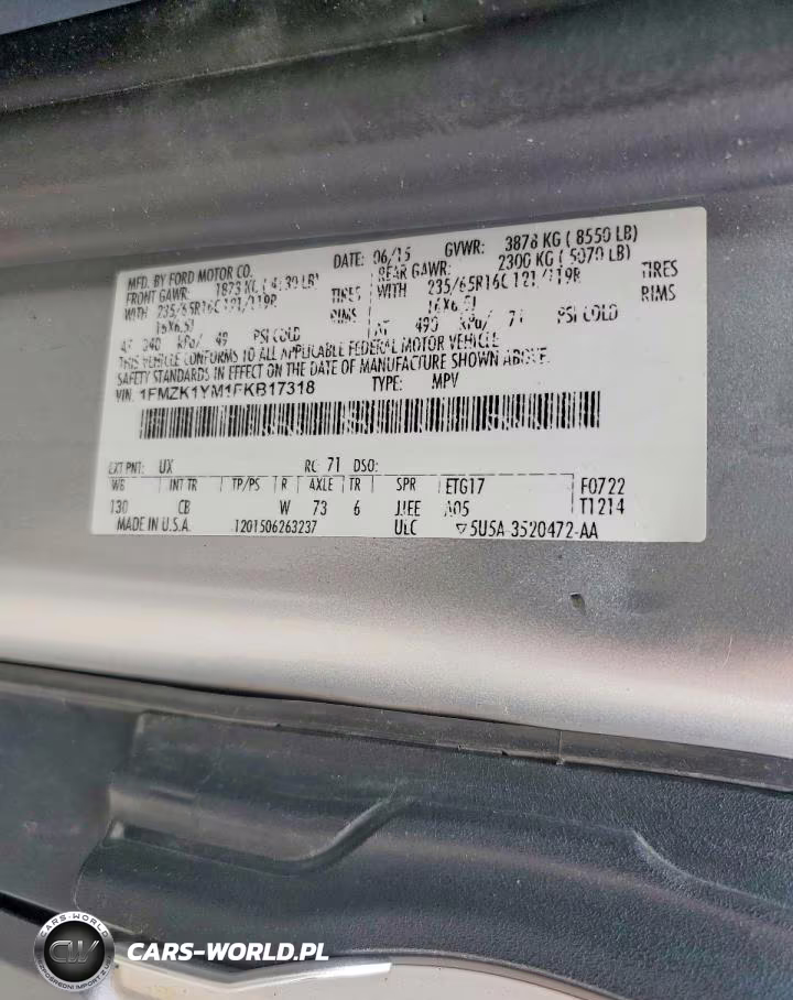2015 Ford Transit T-150 VIN:1FMZK1YM1FKB17318 - 13