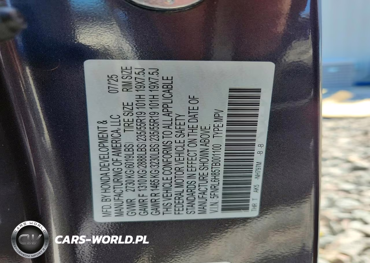 2026 Honda Odyssey Touring VIN:5FNRL6H85TB001100 - 14