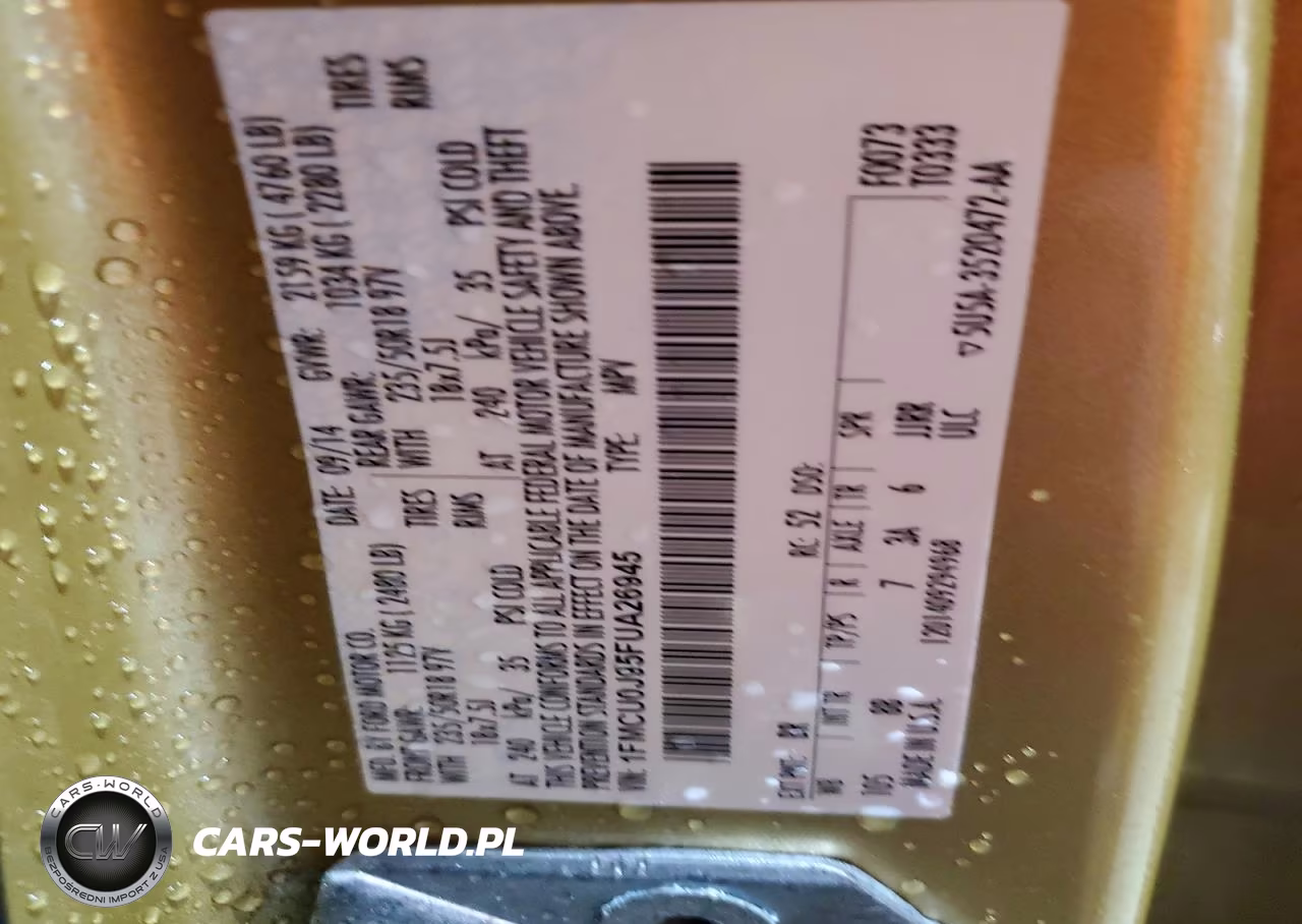 2015 Ford Escape Titanium VIN:1FMCU0J95FUA26945 - 13