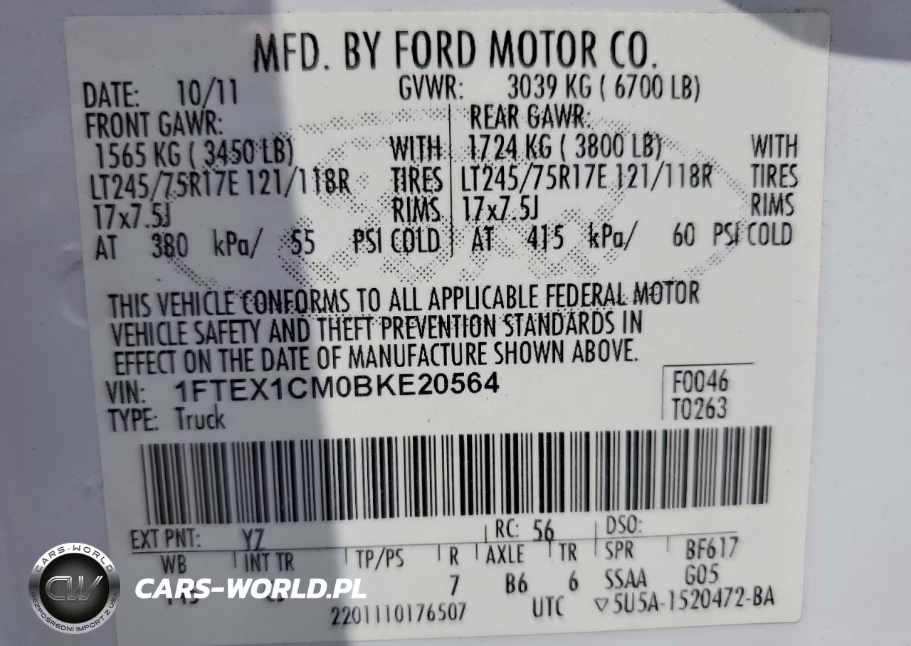2011 Ford F150 Super Cab VIN:1FTEX1CM0BKE20564 - 12