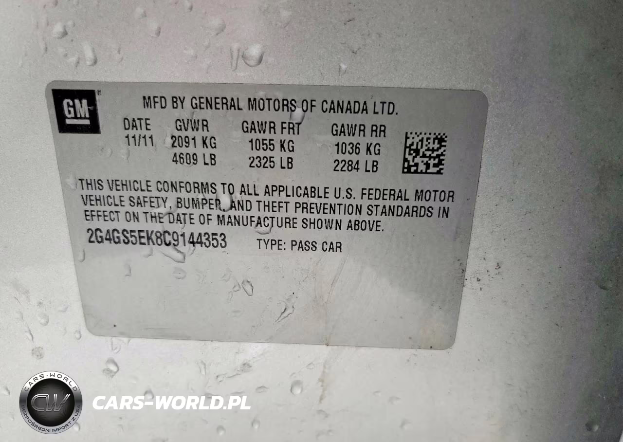 2012 Buick Regal Premium VIN:2G4GS5EK8C9144353 - 12