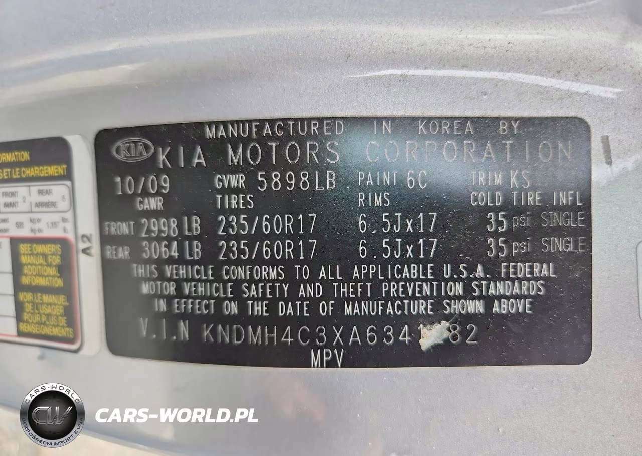 2010 Kia Sedona Ex VIN:KNDMH4C3XA6341282 - 13