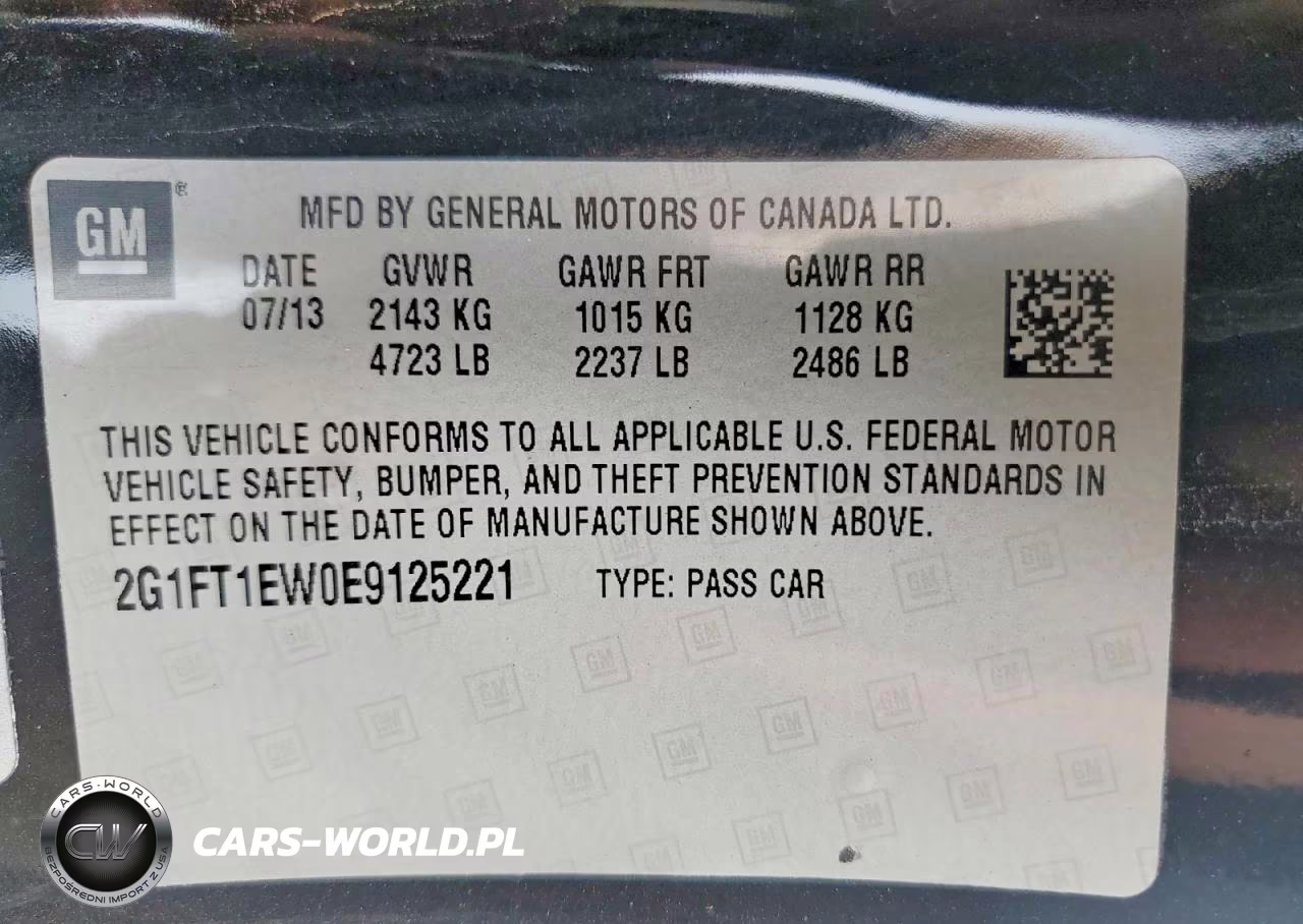 2014 Chevrolet Camaro 2Ss VIN:2G1FT1EW0E9125221 - 12