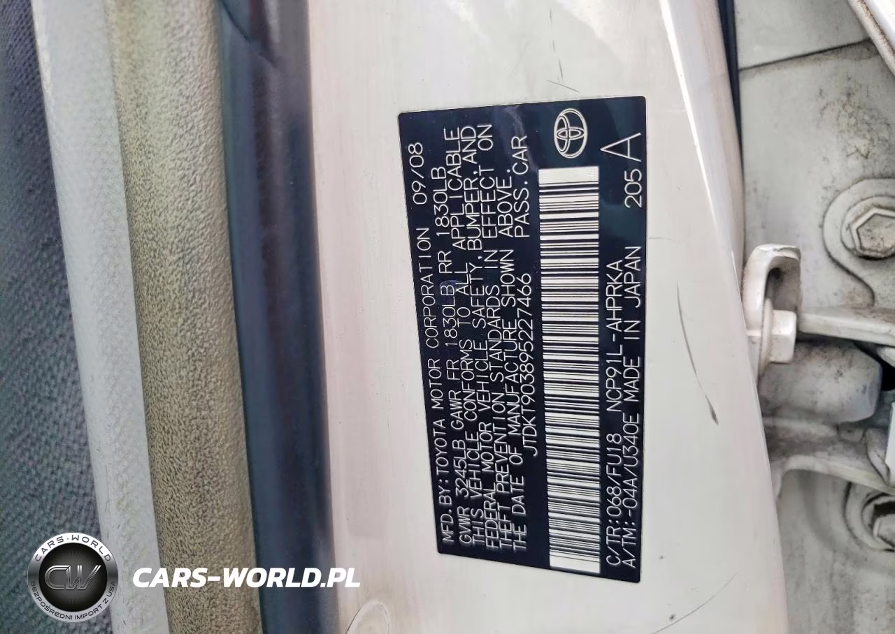 2009 Toyota Yaris Base VIN:JTDKT903895227466 - 12