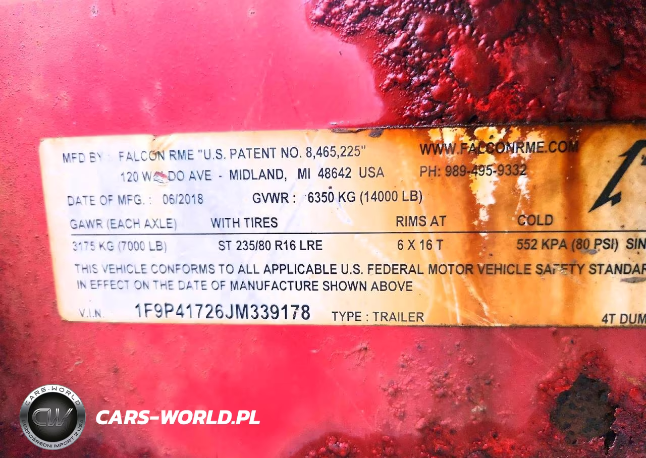 2018 Falcon Rme Construction Equipment VIN:1F9P41726JM339178 - 10