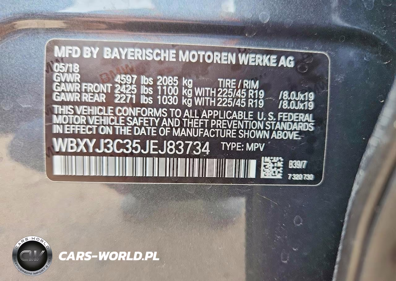 2018 BMW X2 Sdrive28I VIN:WBXYJ3C35JEJ83734 - 13