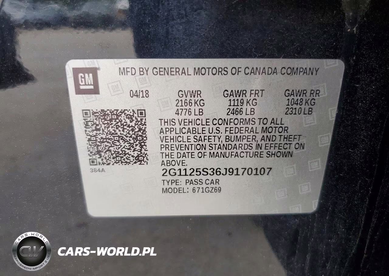 2018 Chevrolet Impala Premier VIN:2G1125S36J9170107 - 13