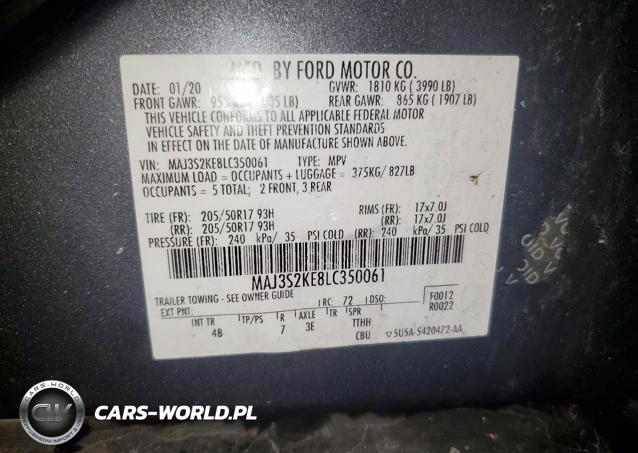 2020 Ford Ecosport Titanium VIN:MAJ3S2KE8LC350061 - 14