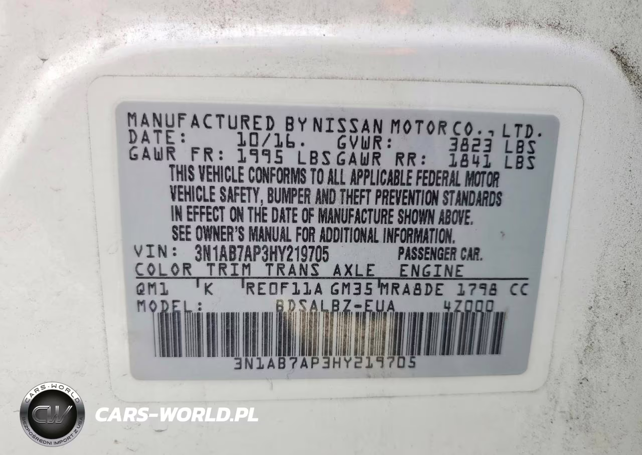 2017 Nissan Sentra S VIN:3N1AB7AP3HY219705 - 12