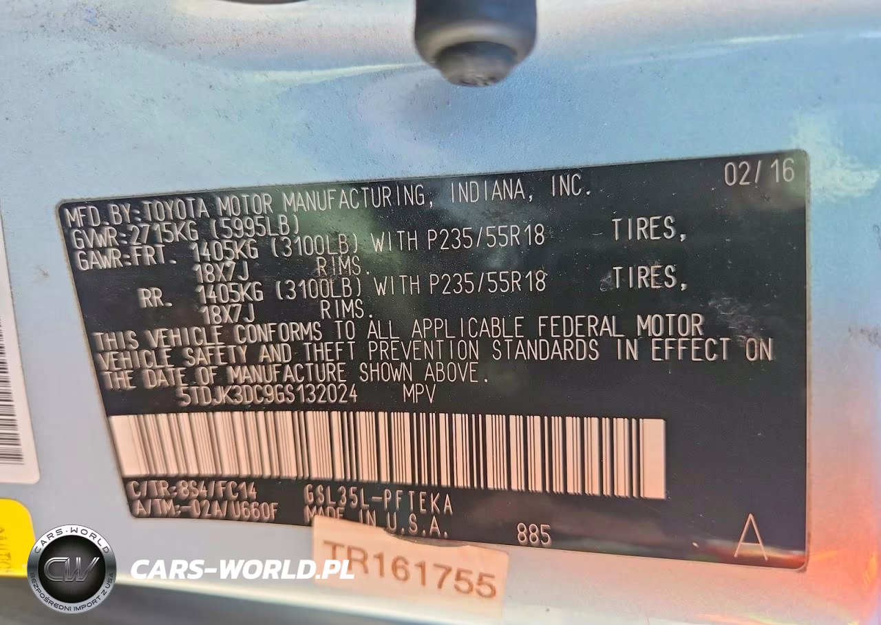 2016 Toyota Sienna Le VIN:5TDJK3DC9GS132024 - 13