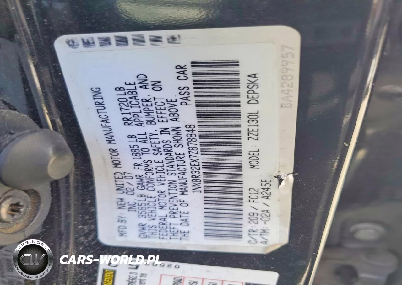 2007 Toyota Corolla S VIN:1NXBR32EX7Z878848 - 12