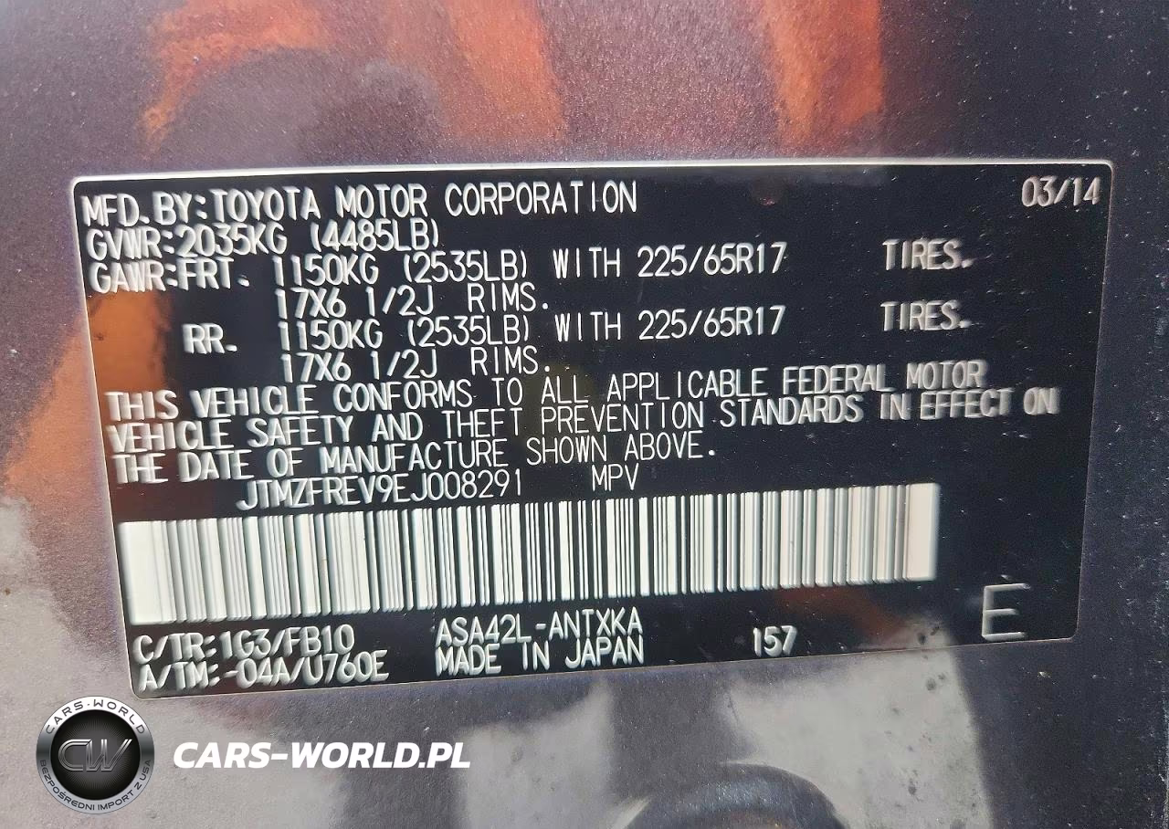 2014 Toyota Rav4 Le VIN:JTMZFREV9EJ008291 - 14