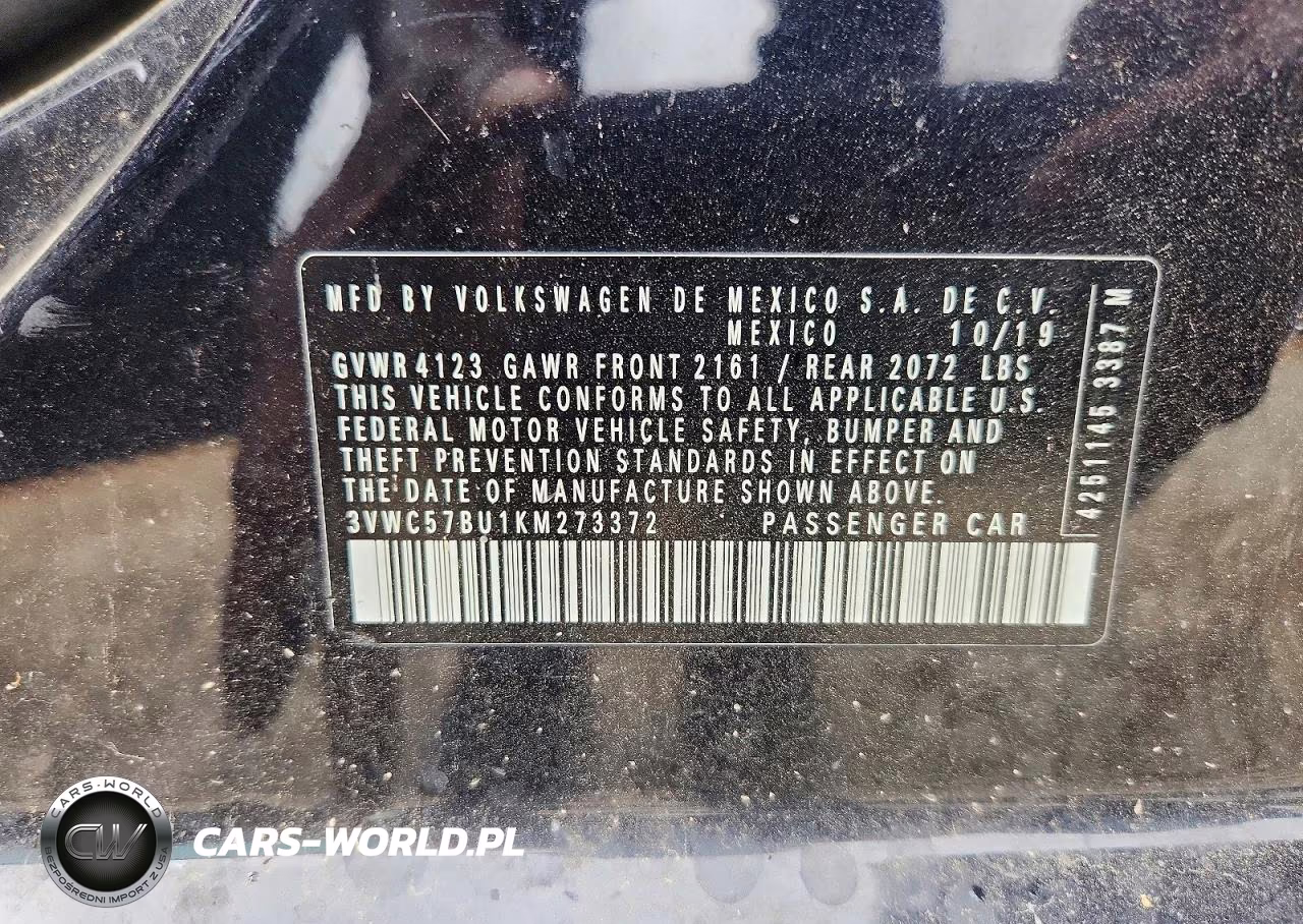 2019 Volkswagen Jetta S VIN:3VWC57BU1KM273372 - 12