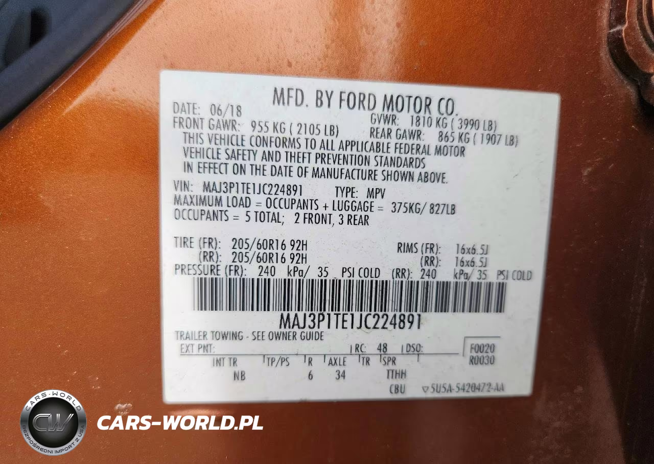 2018 Ford Ecosport Se VIN:MAJ3P1TE1JC224891 - 13