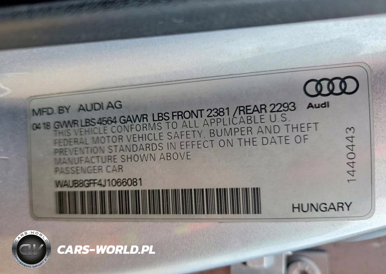 2018 Audi A3 Premium VIN:WAUB8GFF4J1066081 - 13