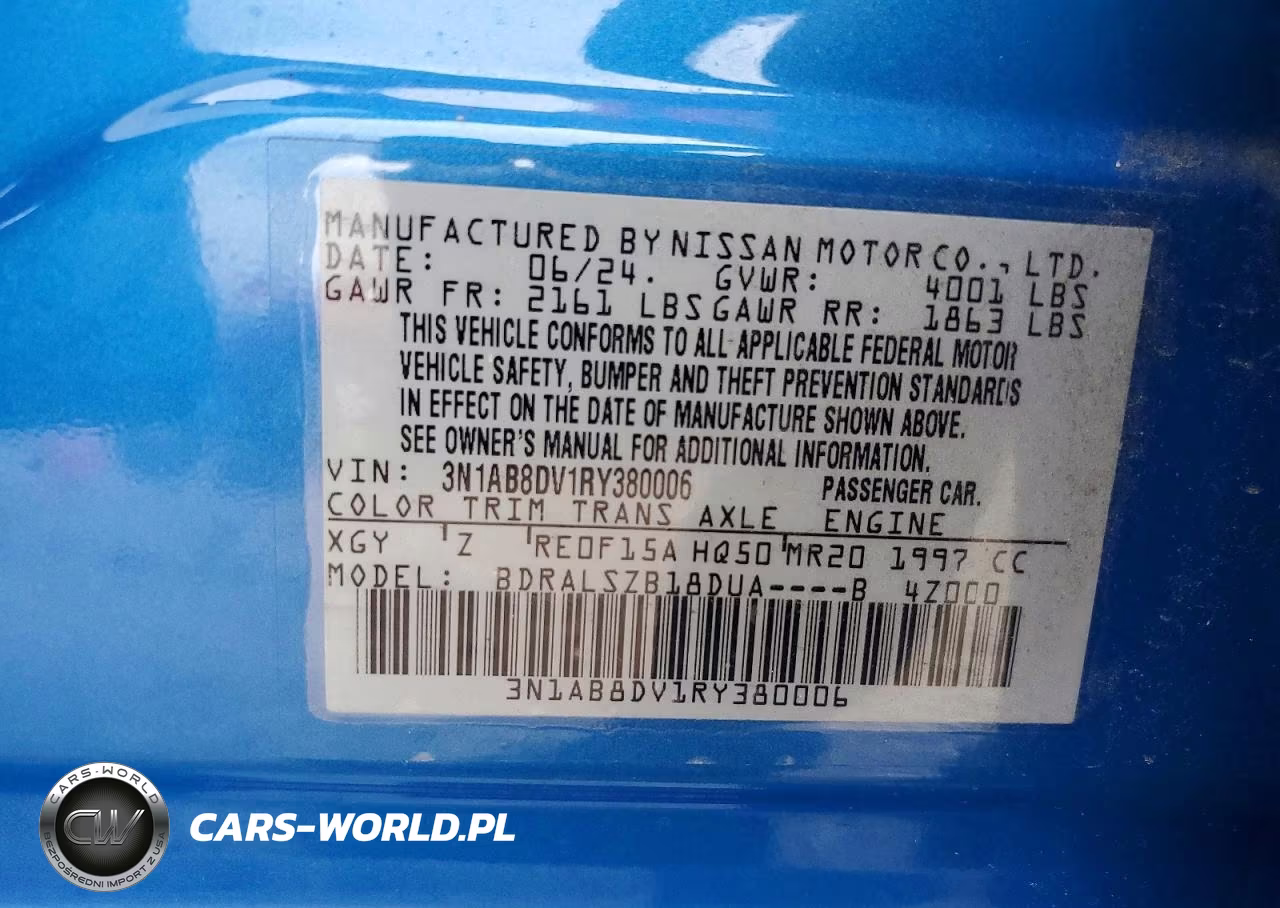 2024 Nissan Sentra Sr VIN:3N1AB8DV1RY380006 - 12