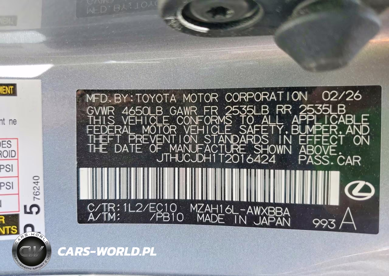 2026 Lexus Ux 300H Premium VIN:JTHUCJDH1T2016424 - 12
