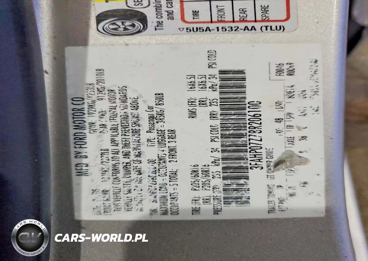 2008 Ford Fusion Se VIN:3FAHP07Z78R206100 - 12