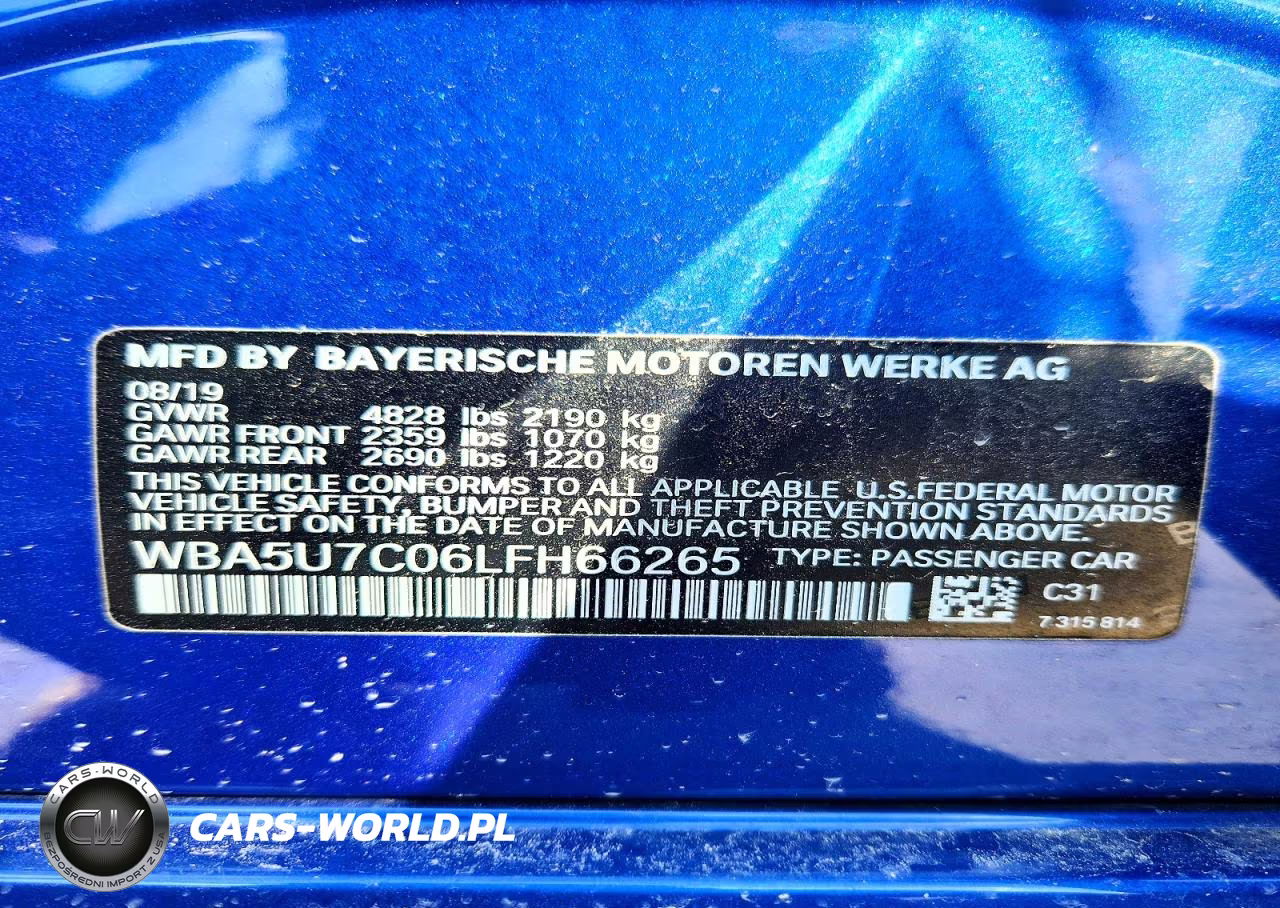 2020 BMW M340I VIN:WBA5U7C06LFH66265 - 12