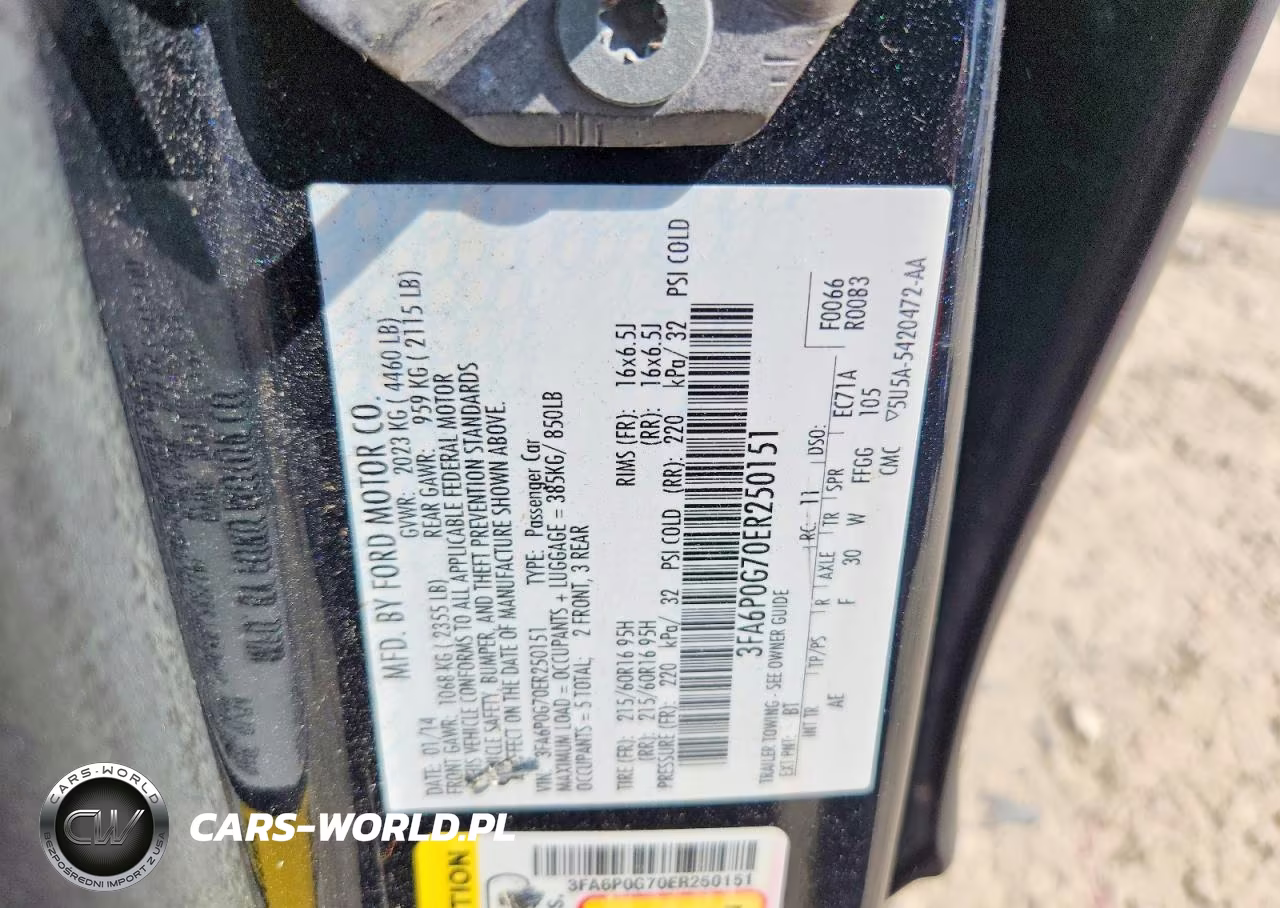 2014 Ford Fusion S VIN:3FA6P0G70ER250151 - 12