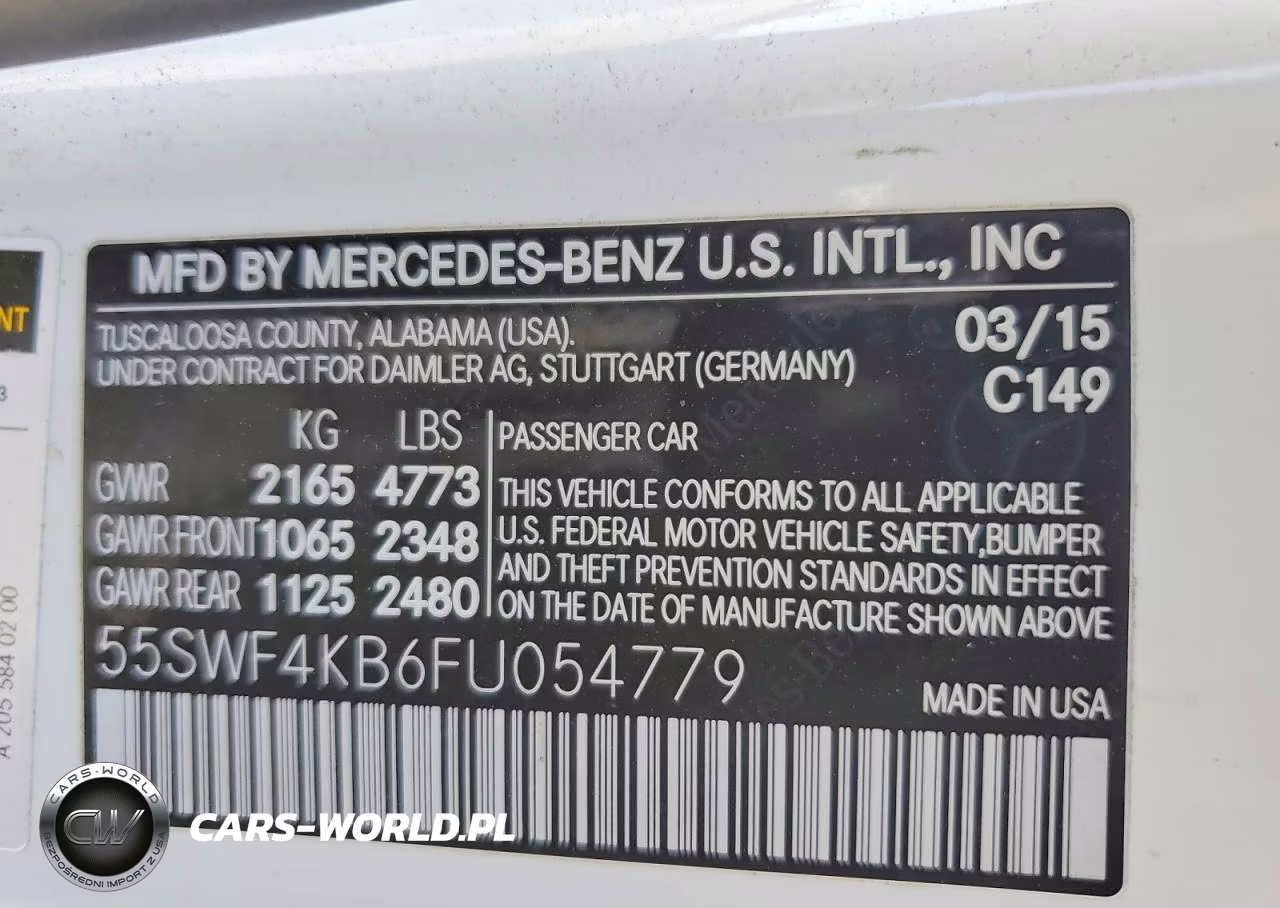 2015 Mercedes-Benz C 300 4Matic VIN:55SWF4KB6FU054779 - 12