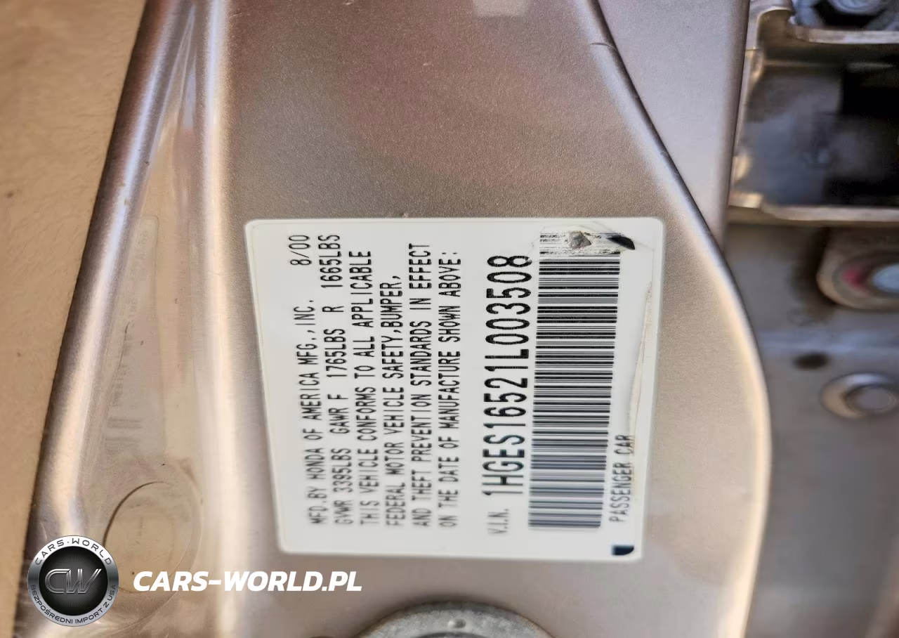 2001 Honda Civic Lx VIN:1HGES16521L003508 - 12