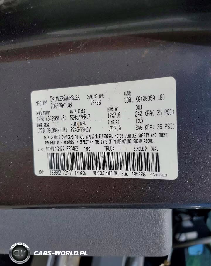 2007 Dodge Ram 1500 St VIN:1D7HU16N77J572483 - 12