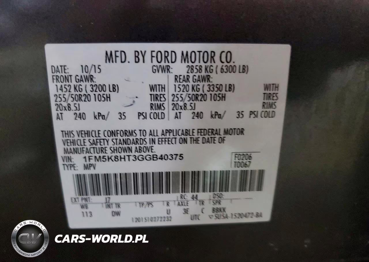 2016 Ford Explorer Platinum VIN:1FM5K8HT3GGB40375 - 13