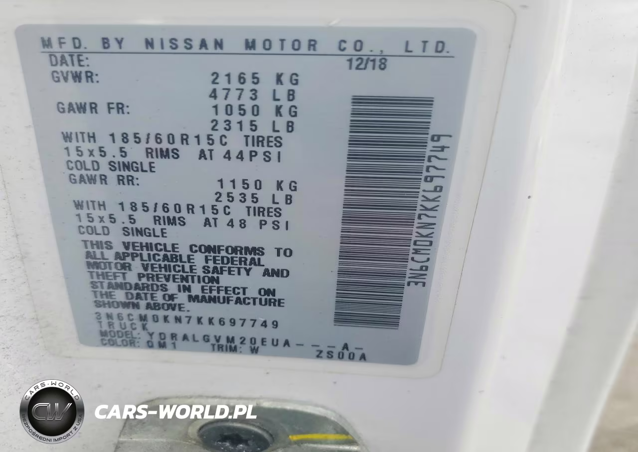 2019 Nissan Nv 200 VIN:3N6CM0KN7KK697749 - 12