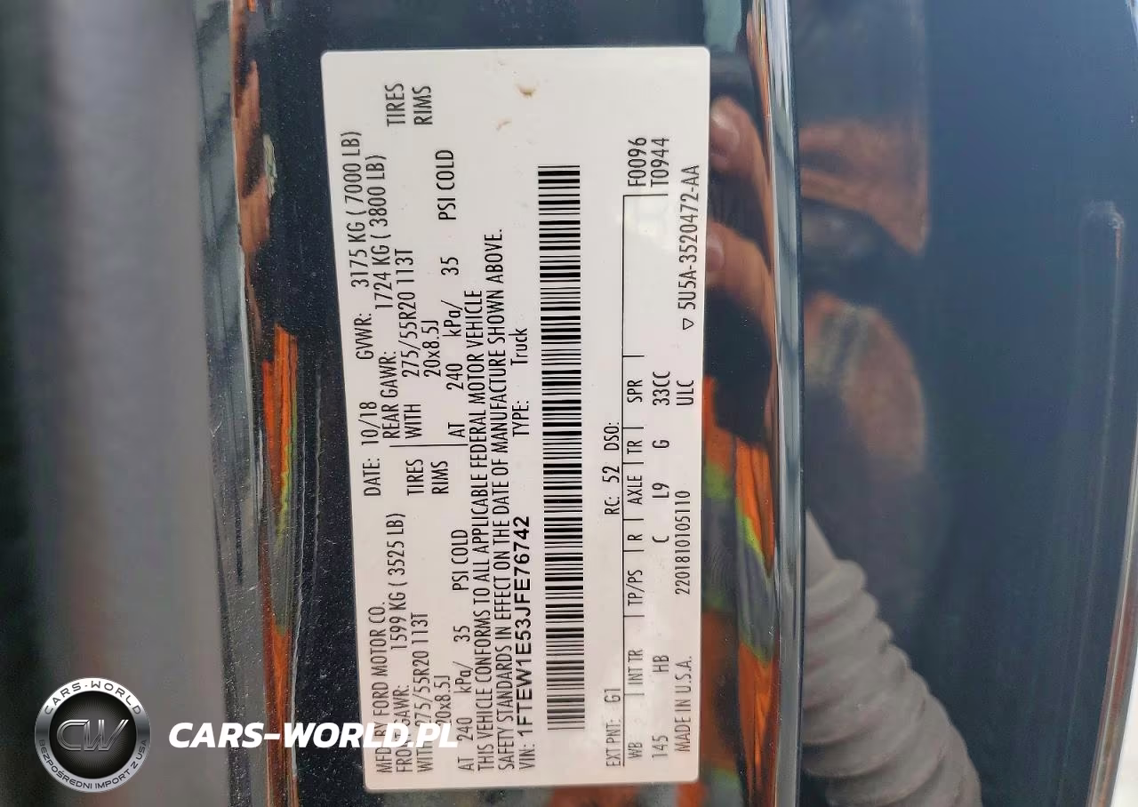 2018 Ford F150 Supercrew VIN:1FTEW1E53JFE76742 - 12