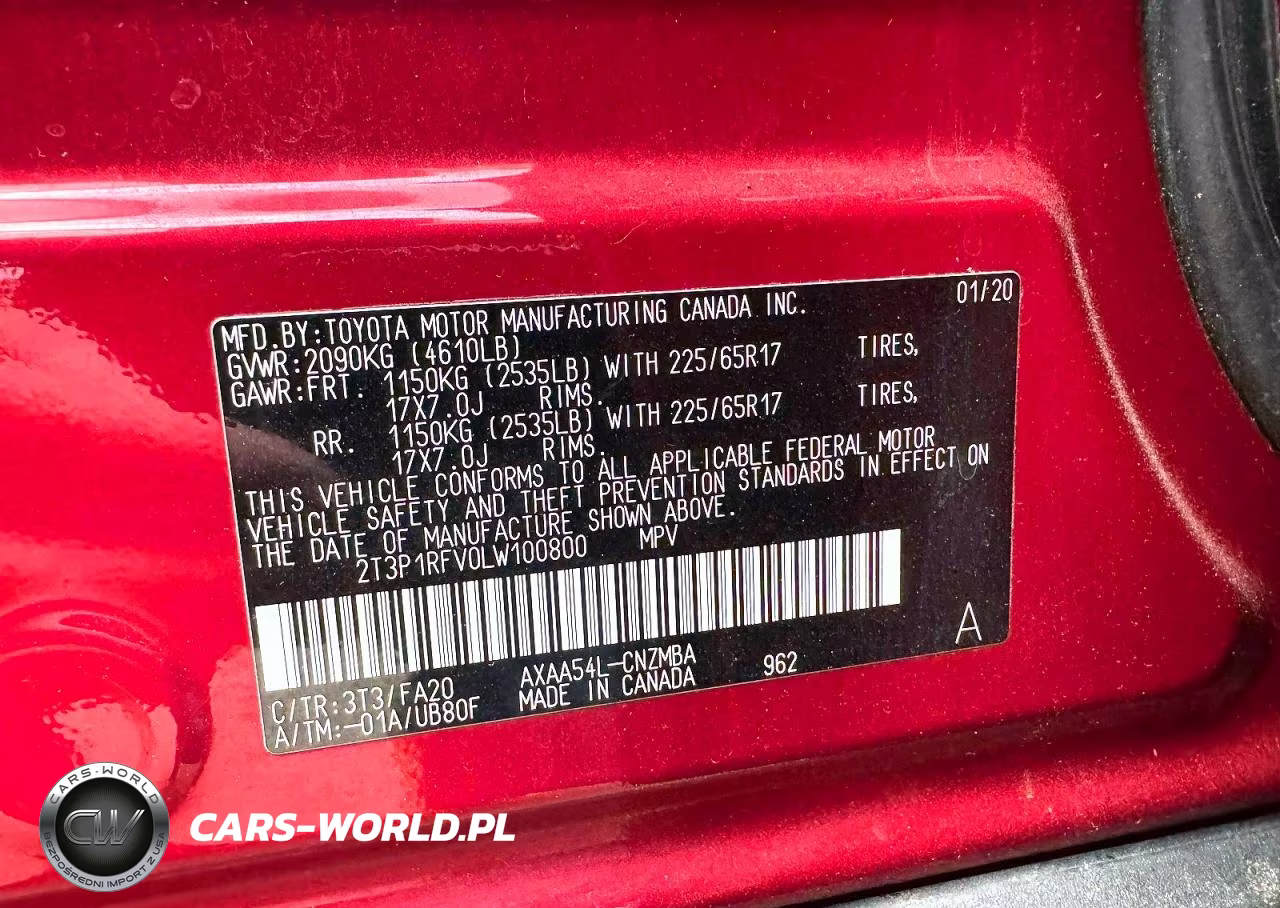 2020 Toyota Rav4 Xle VIN:2T3P1RFV0LW100800 - 10
