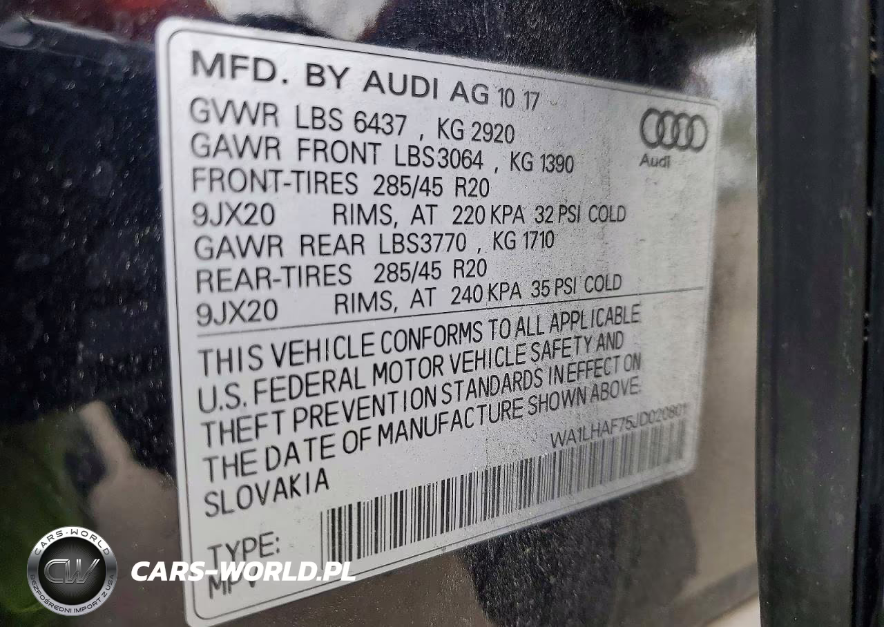2018 Audi Q7 Premium Plus VIN:WA1LHAF75JD020801 - 13