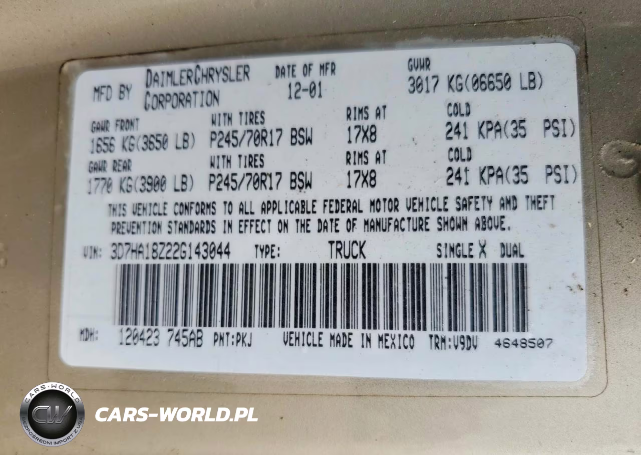DODGE RAM 1500 VIN:3D7HA18Z22G143044 - 12
