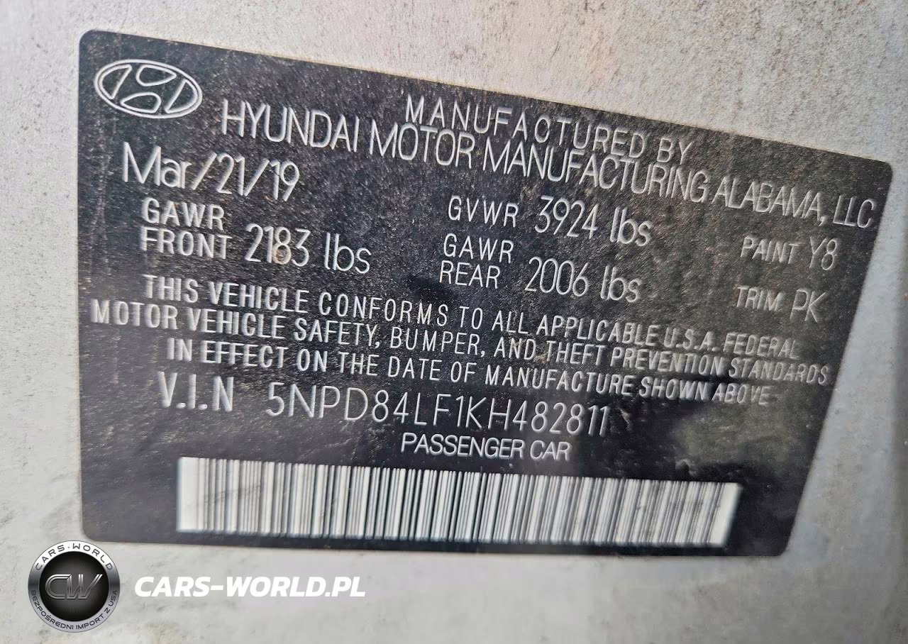 2019 Hyundai Elantra Sel VIN:5NPD84LF1KH482811 - 12