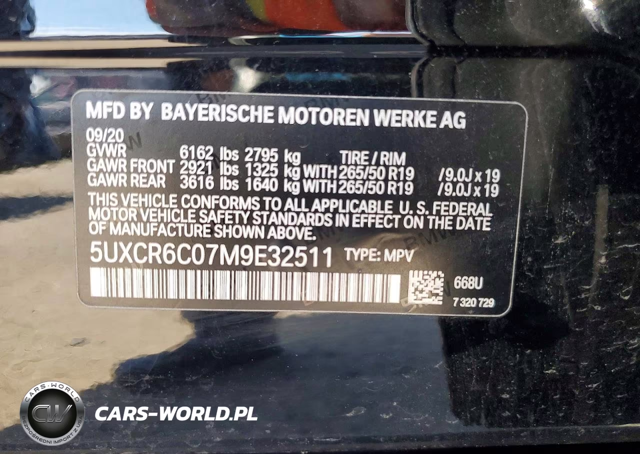 2021 BMW X5 xDrive40I VIN:5UXCR6C07M9E32511 - 14
