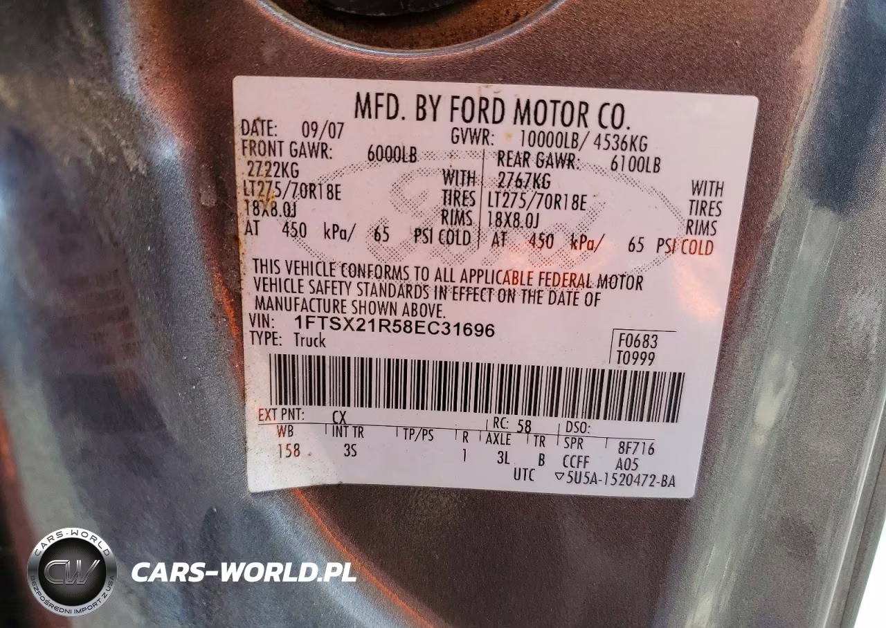 2008 Ford F-250 Fx4-Lariat-Xl-Xlt VIN:1FTSX21R58EC31696 - 13