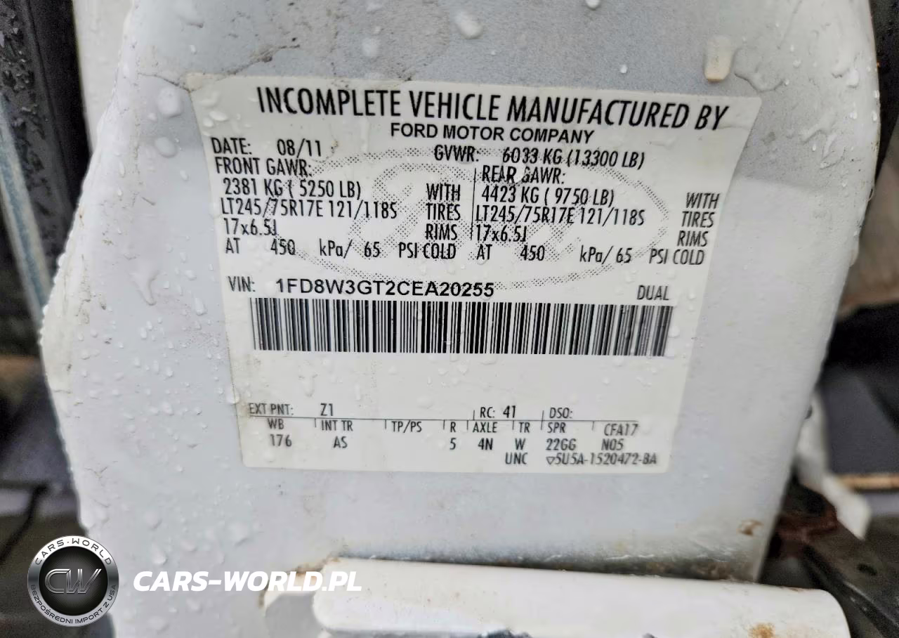 2012 Ford F350 Super Duty VIN:1FD8W3GT2CEA20255 - 12