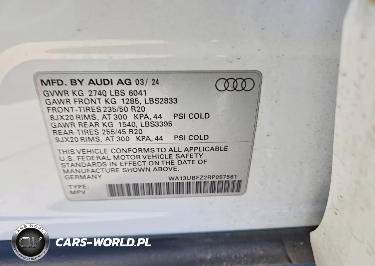2024 Audi Q4 E-Tron Sportback Premium Plus VIN:WA13UBFZ2RP057561 - 13