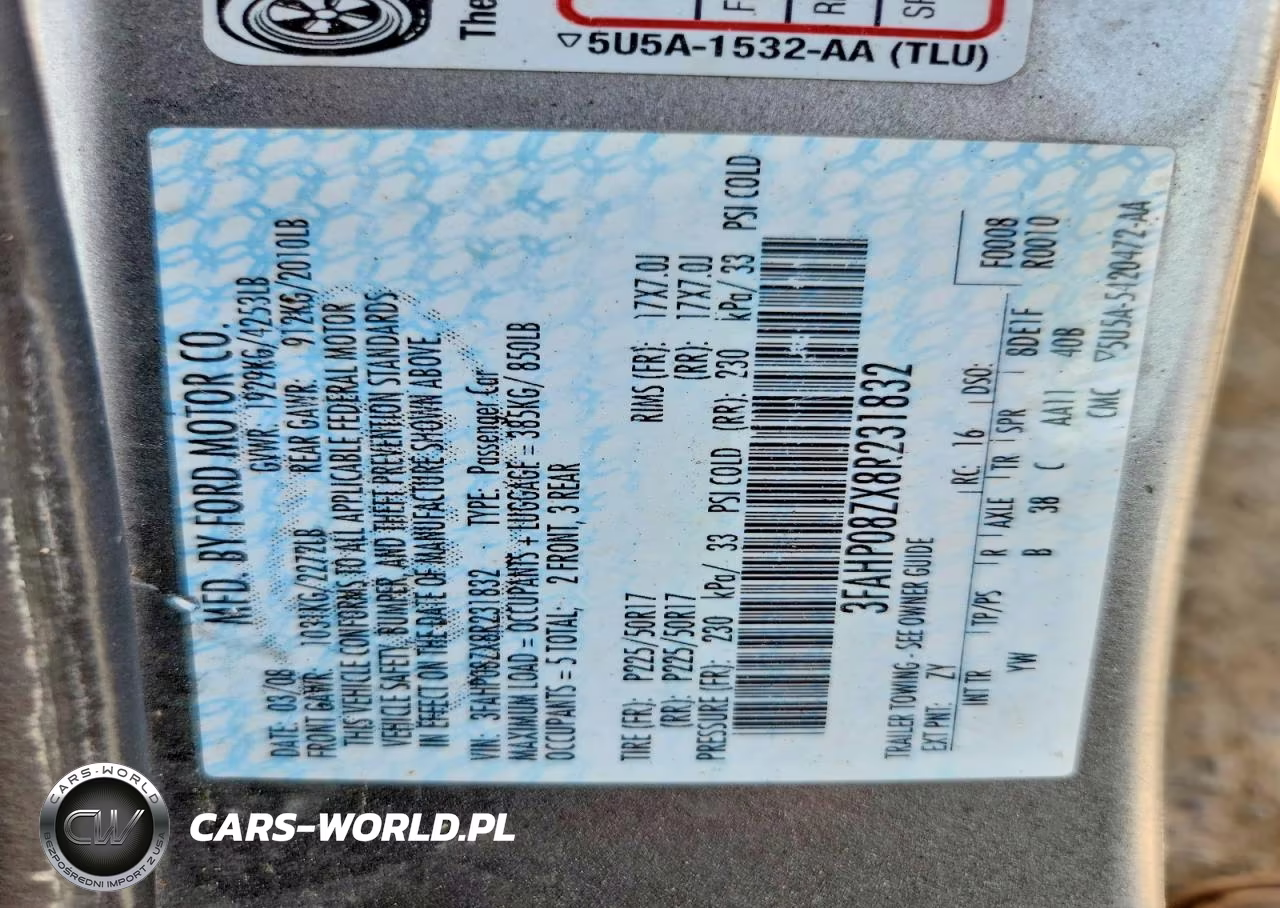 2008 Ford Fusion Sel VIN:3FAHP08ZX8R231832 - 12