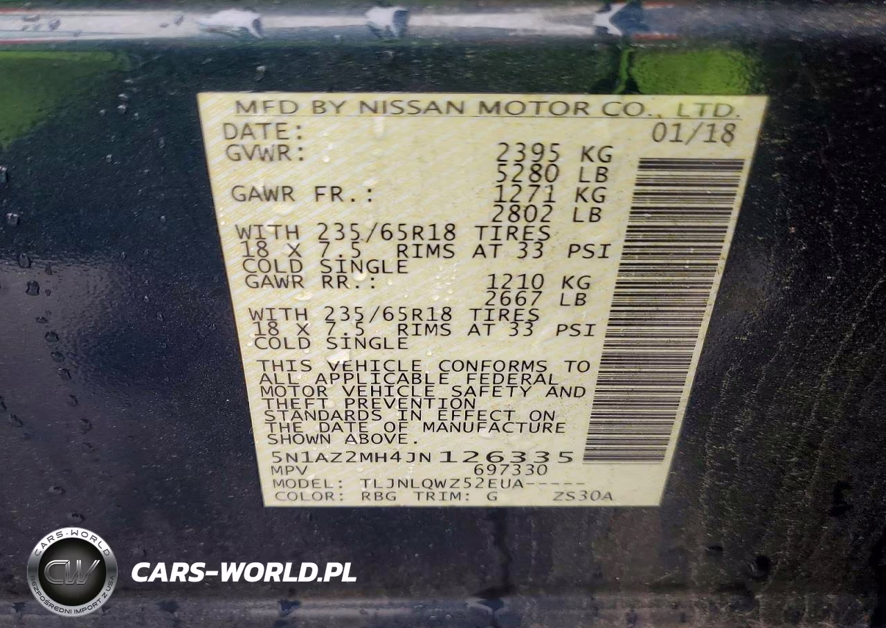 2018 Nissan Murano Sv VIN:5N1AZ2MH4JN126335 - 13