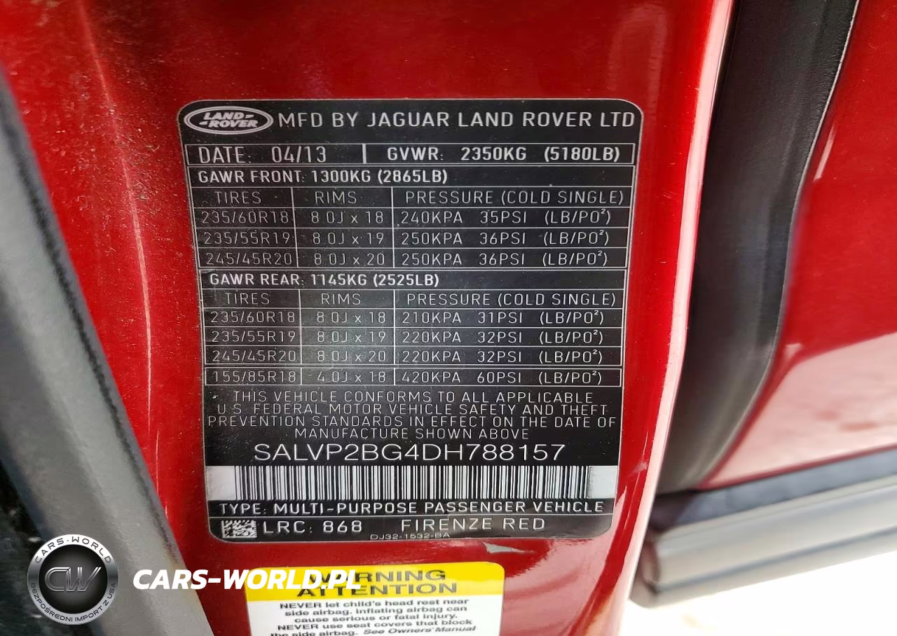 2013 Land Rover Range Rover Evoque Pure Plus VIN:SALVP2BG4DH788157 - 13