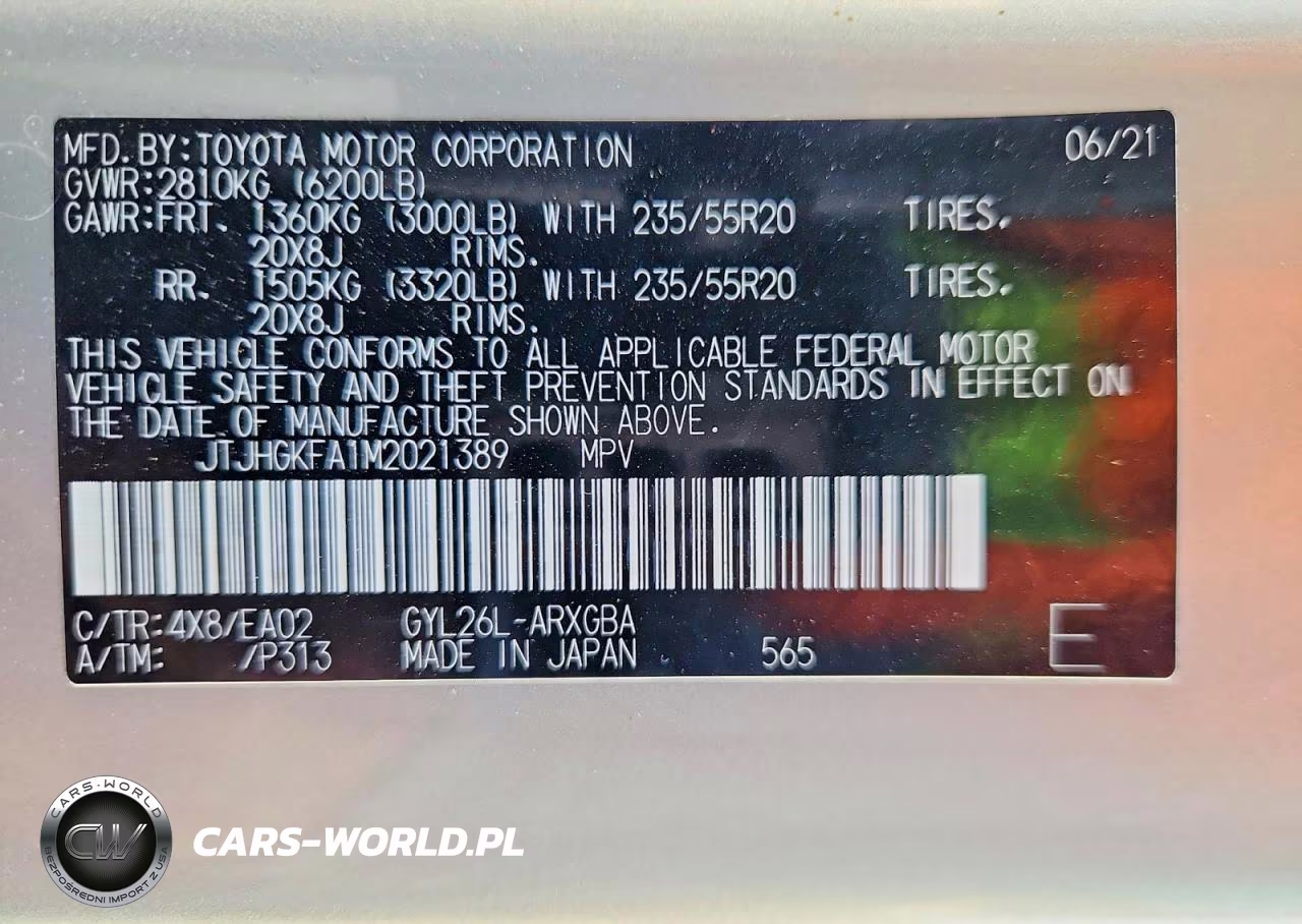 2021 Lexus Rx 450H L VIN:JTJHGKFA1M2021389 - 13