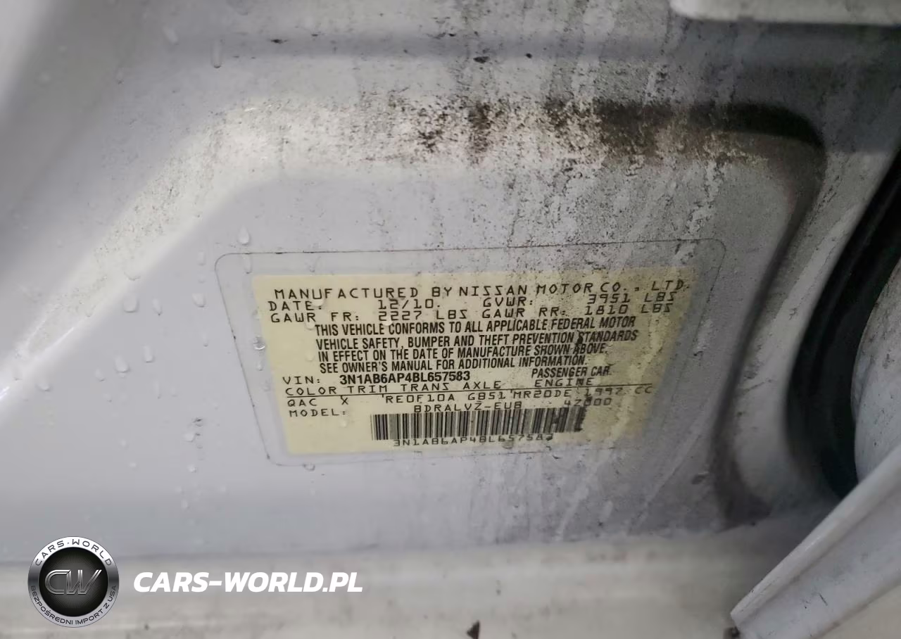 2011 Nissan Sentra 2.0 VIN:3N1AB6AP4BL657583 - 12