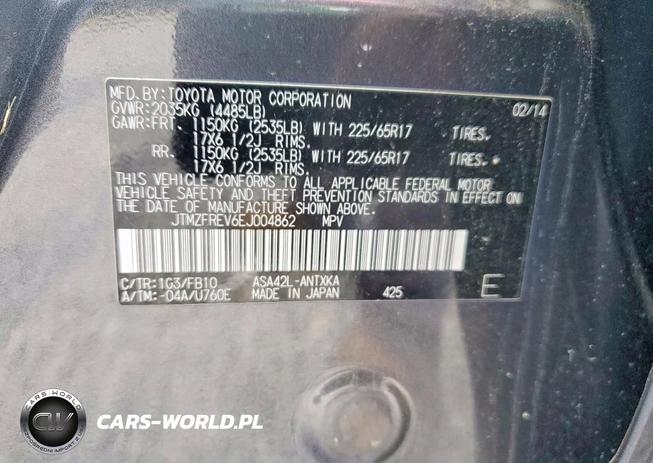 2014 Toyota Rav4 Le VIN:JTMZFREV6EJ004862 - 12