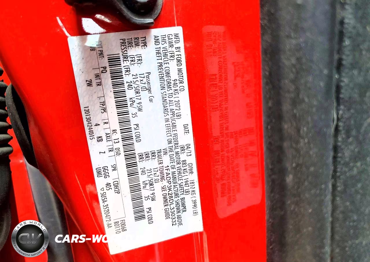 2013 Ford Focus S VIN:1FADP3K28DL330332 - 12