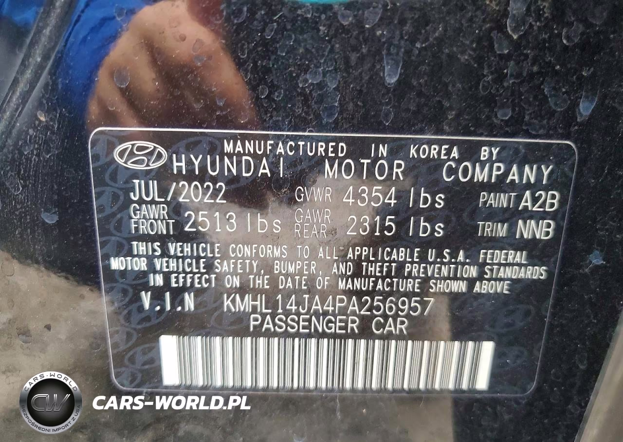 2023 Hyundai Sonata Sel VIN:KMHL14JA4PA256957 - 12