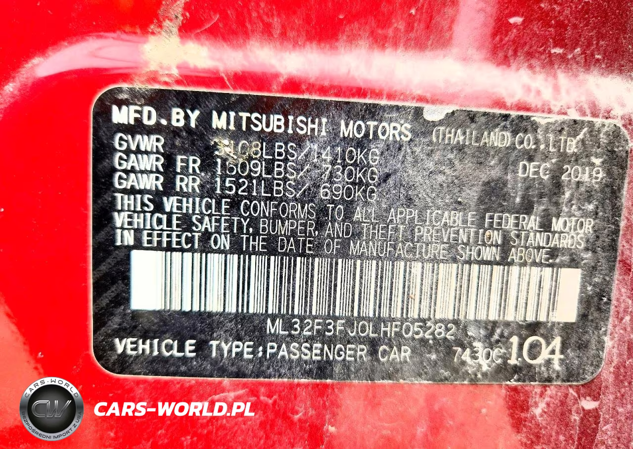2020 Mitsubishi Mirage G4 Es VIN:ML32F3FJ0LHF05282 - 12